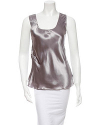 Серебряная шелковая рубашка