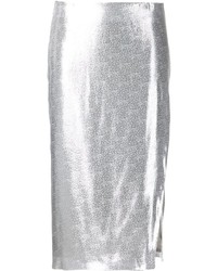 Серебряная юбка-карандаш