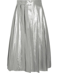 Серебряная юбка-миди со складками от Awake