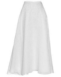 Серебряная юбка с вышивкой