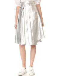 Серебряная юбка со складками от Awake
