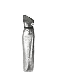 Серебряное вечернее платье с пайетками от Tufi Duek