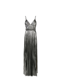 Серебряное вечернее платье со складками от Marchesa Notte