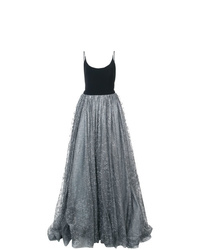 Серебряное вечернее платье от Christian Siriano
