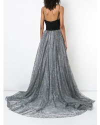 Серебряное вечернее платье от Christian Siriano
