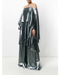 Серебряное вечернее платье от Alberta Ferretti