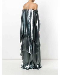 Серебряное вечернее платье от Alberta Ferretti