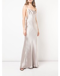Серебряное вечернее платье от Galvan
