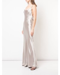 Серебряное вечернее платье от Galvan