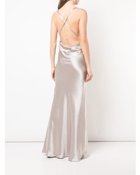 Серебряное вечернее платье от Galvan
