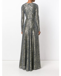 Серебряное вечернее платье от Talbot Runhof