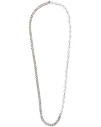 Серебряное жемчужное ожерелье от MM6 MAISON MARGIELA