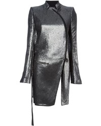 Женское серебряное пальто от Ann Demeulemeester