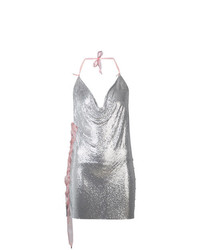 Серебряное платье-комбинация с пайетками от Neith Nyer