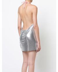 Серебряное платье-комбинация с пайетками от Neith Nyer