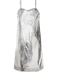 Серебряное платье-комбинация от MM6 MAISON MARGIELA