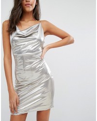 Серебряное платье-комбинация от Miss Selfridge