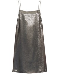 Серебряное платье-майка