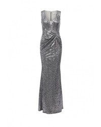 Серебряное платье-макси от Goddiva