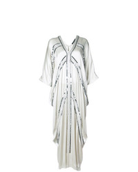 Серебряное платье-макси от Josie Natori