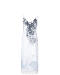 Серебряное платье-миди с пайетками от Derek Lam