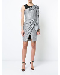 Серебряное платье прямого кроя от Patbo