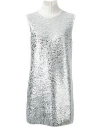 Серебряное платье прямого кроя от Iceberg