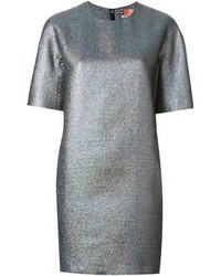 Серебряное платье прямого кроя от MSGM