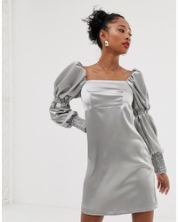 Серебряное платье прямого кроя от Reclaimed Vintage