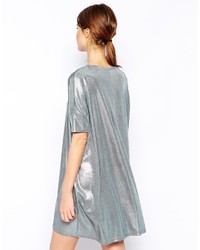 Серебряное платье прямого кроя от Asos