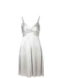 Серебряное платье с пышной юбкой от Armani Collezioni