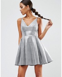 Серебряное платье с пышной юбкой от Asos