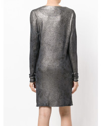 Серебряное платье-свитер от Avant Toi