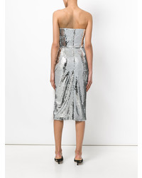 Серебряное платье-футляр с пайетками от 16Arlington