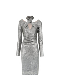 Серебряное платье-футляр от Tufi Duek