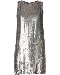 Серебряное повседневное платье с пайетками от P.A.R.O.S.H.