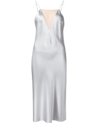 Серебряное шелковое платье от Fleur Du Mal