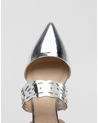 Серебряные балетки от Asos