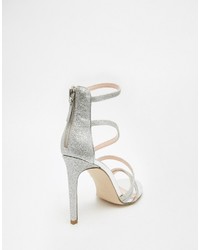 Серебряные босоножки на каблуке от Aldo