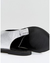 Женские серебряные босоножки от Warehouse