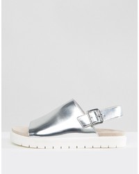 Женские серебряные босоножки от Monki
