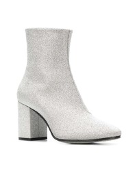 Серебряные ботильоны на резинке от Balenciaga