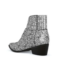 Серебряные ботильоны с пайетками от Toga Pulla