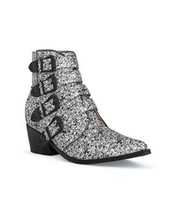 Серебряные ботильоны с пайетками от Toga Pulla