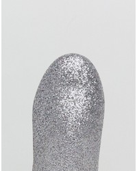 Серебряные ботильоны с пайетками от Asos