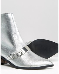 Серебряные ботильоны от Asos