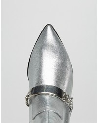 Серебряные ботильоны от Asos