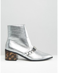 Серебряные ботильоны от Asos