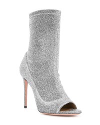 Серебряные ботильоны от Aquazzura