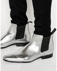 Серебряные ботинки челси
